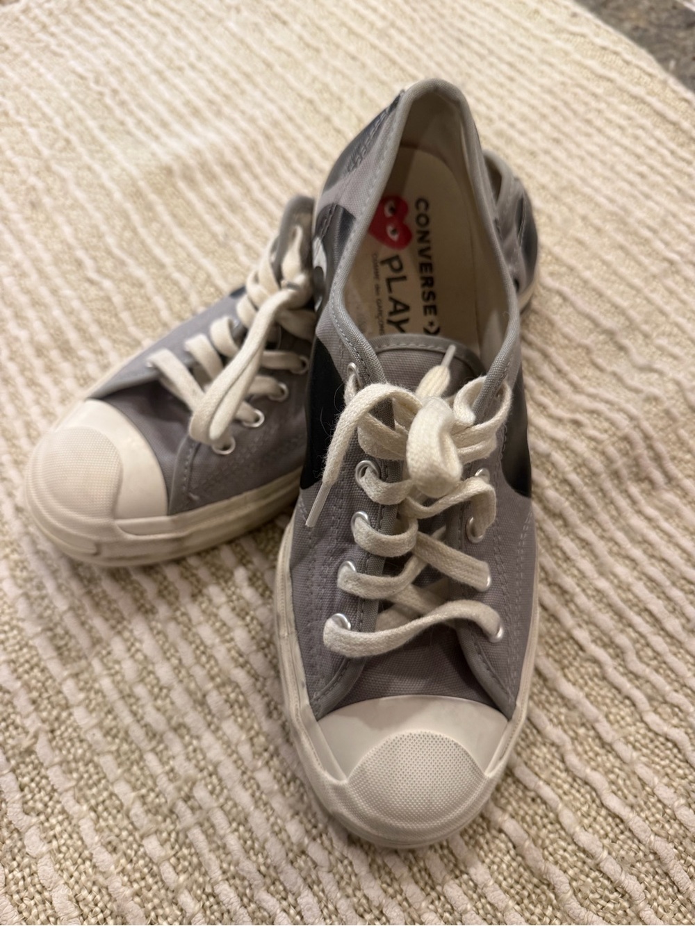Converse Comme de garcons play Gray Low-Top Sneakers